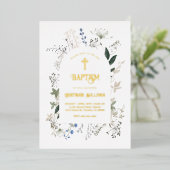 野花はバプテスマを形成する 箔招待状 (立ち正面)