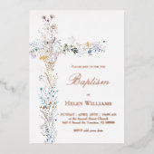 野花はバプテスマを越える 箔招待状 (正面)