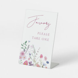 野花は台座の看板を好む 台座サイン