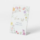 野花は台座の看板を好む 台座サイン (正面)