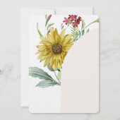 野花ひまわり結婚蝶 招待状 (裏面)