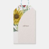 野花ひまわり蝶 ギフトタグ (裏面)