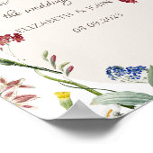 野花ひまわり蝶 ポスター (角)