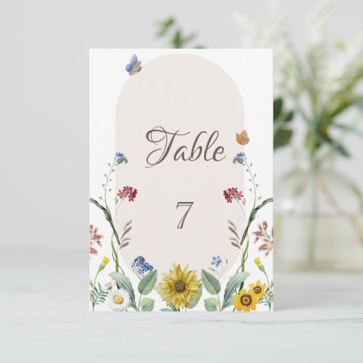 野花ひまわり蝶 招待状 (スタンド正面)