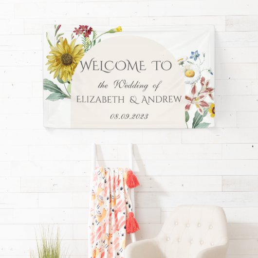 野花ひまわり蝶 横断幕 (インサイチュ)