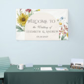 野花ひまわり蝶 横断幕 (トレードショー)