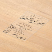 野花エレガントゴシック結婚ズ アクリル招待状 (レイダウン)