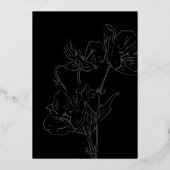 野花エレガントゴシック結婚ズ 箔招待状 (裏面)