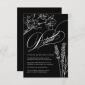 野花エレガントゴシック結婚詳細 エンクロージャーカード (正面/裏面)