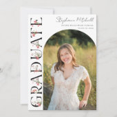 野花エレガント写真卒業パーティー 招待状 (正面)