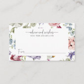 野花エレガント卒業アドバイスカード エンクロージャーカード (正面)