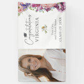 野花エレガント卒業旗 横断幕 (縦)