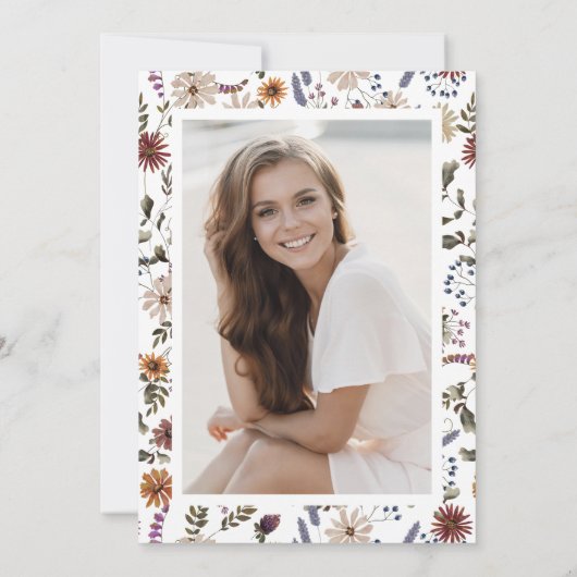 野花エレガント卒業 招待状 (裏面)