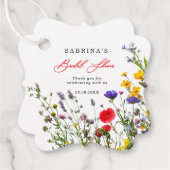 野花エレガント咲きフローラブライダルシャワー フェイバータグ (正面)