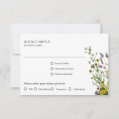 野花エレガント咲き庭園の結婚式 出欠カード (正面)