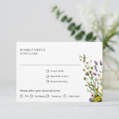 野花エレガント咲き庭園の結婚式 出欠カード (スタンド正面)