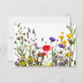 野花エレガント咲き庭園の結婚式 出欠カード (裏面)