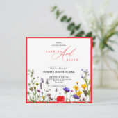 野花エレガント咲き庭園の結婚式 招待状 (スタンド正面)