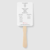 野花エレガント咲き結婚式 プログラム ハンドファン (裏面)