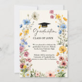 野花エレガント牧草園卒業 案内状 (正面)