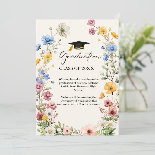 野花エレガント牧草園卒業 案内状 (スタンド正面)