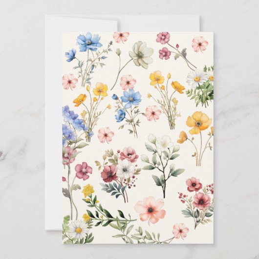 野花エレガント牧草園卒業 案内状 (裏面)