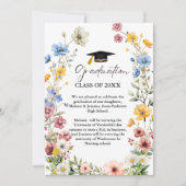 野花エレガント牧草園卒業 案内状 (正面)