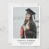 野花エレガント牧草地ガーデンツイン卒業 招待状 (裏面)