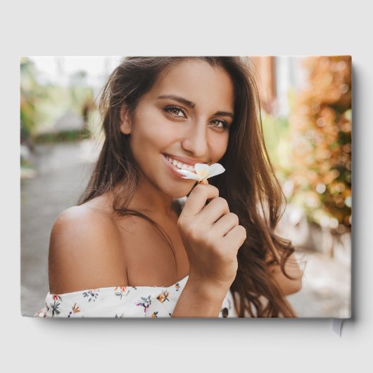 野花エレガント牧草地写真卒業パーティー ゲストブック (裏面)