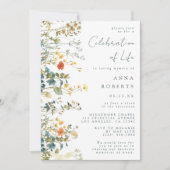 野花エレガント葬式 招待状 (正面)