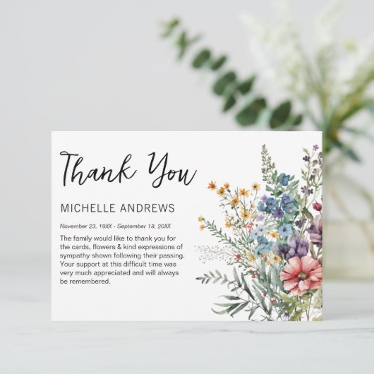 野花エレガント記念サンキューカード サンキューカード (スタンド正面)