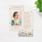 野花エレガント追葬祈りの言葉カード (デスク)