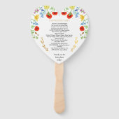 野花カラフルの式結婚プログラム ハンドファン (裏面)