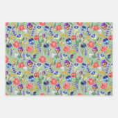 野花カラフル包み紙セット提供 ラッピングペーパーシート (正面3)