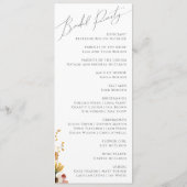 野花カラフル園 |結婚式 プログラム (裏面)