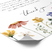 野花カラフル家の伝統サイン ポスター (角)