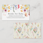野花カラフル赤ちゃんシャワーベビー本 エンクロージャーカード (正面/裏面)