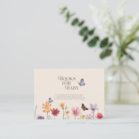 野花カラフル赤ちゃんシャワーベビー本 エンクロージャーカード (スタンド正面)