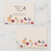 野花カラフル赤ちゃんシャワーベビー本 エンクロージャーカード (正面/裏面)