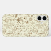 野花コラージュ/ベージュとセピア Case-Mate iPhoneケース (裏面 (横))