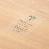 野花スタイリッシュ園最初の聖餐式 アクリル招待状 (レイダウン)