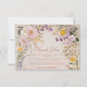 野花スタイリッシュ牧草園卒業 サンキューカード (正面)