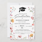 野花スタイリッシュ牧草園卒業 招待状 (正面)