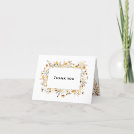 野花テーマ結婚文房具 サンキューカード