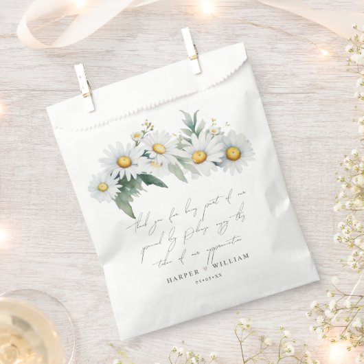 野花デイジーはバッグ結婚の感謝していより フェイバーバッグ (クリップ留めされた状態)