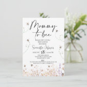 野花ハチMommy to Bee赤ちゃんシャワー 招待状 (スタンド正面)