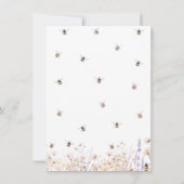 野花ハチMommy to Bee赤ちゃんシャワー 招待状 (裏面)