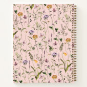野花パーソナライズされた園花柄 ノートブック (裏面)
