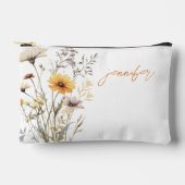 野花パーソナライズされた アクセサリーポーチ (正面)
