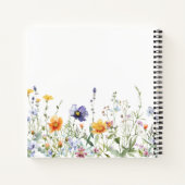 野花パーソナライズされた ノートブック (裏面)